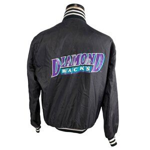 Vintage Holloway Diamondbacks Anthony Jacket M Black Nylon Quilted Lining 90's
